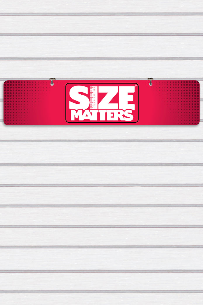 Size Set Sign Size Matters Display Sign – XR Brands